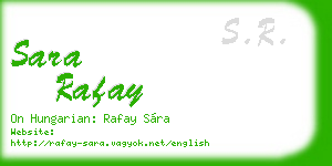 sara rafay business card