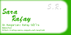 sara rafay business card